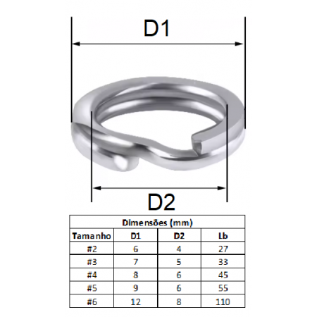 Argola Split Ring #2 c/20 Argola Split Ring #2 c/20