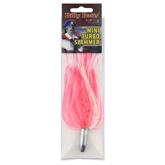 Isca Mini Turbo Slammer Billy Baits Tipo Lula para Corrico - Cor PNK/WHT Isca Mini Turbo Slammer Billy Baits Tipo Lula para Corrico - Cor PNK/WHT