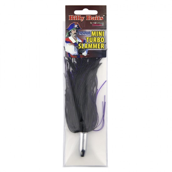 Isca Mini Turbo Slammer Billy Baits Tipo Lula para Corrico - Cor BLK/PUR Isca Mini Turbo Slammer Billy Baits Tipo Lula para Corrico - Cor BLK/PUR