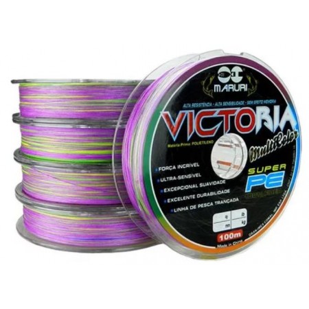 Linha Multifilamento X8 Victória PE2 100m Multicolor 