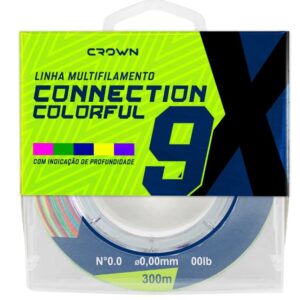 Linha Multifilamento Connection 9x 0,35mm - 70lbs - 300m - Crown - Multicolor