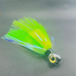 Isca Artificial Lula p/ Corrico Cabeça de Metal 17cm - DW Fishing -  Verde e Amarelo