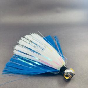 Isca Artificial Lula p/ Corrico Cabeça de Metal 17cm - DW Fishing -  Azul e Branco