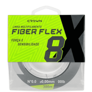 Linha Multifilamento Fiber Flex 8x 0,26mm - 40lbs - 300m - Crown - Cinza